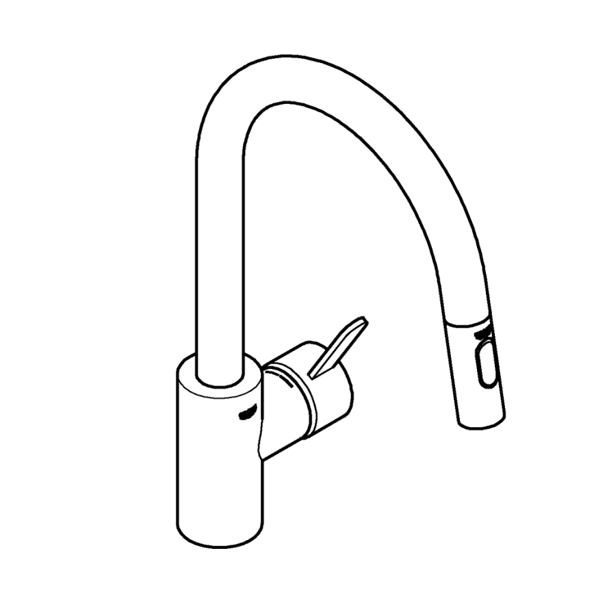 GROHE 31481001 - Köksblandare EUROSMART COSMOPOLITAN polerad krom