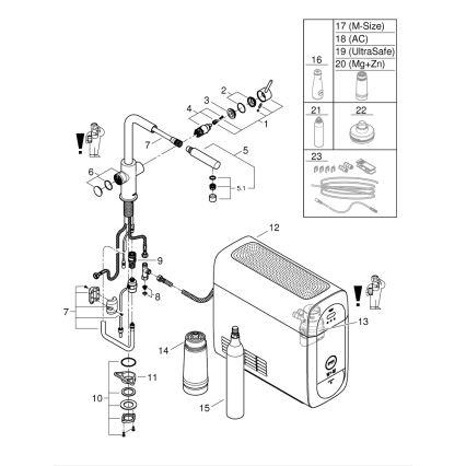 GROHE 31539000 - Köksblandare BLUE HOME L-formad pip polerad krom