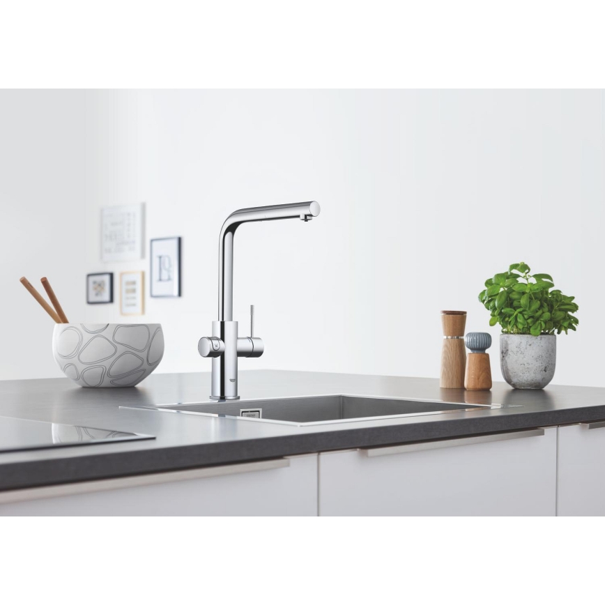 GROHE 31539000 - Köksblandare BLUE HOME L-formad pip polerad krom