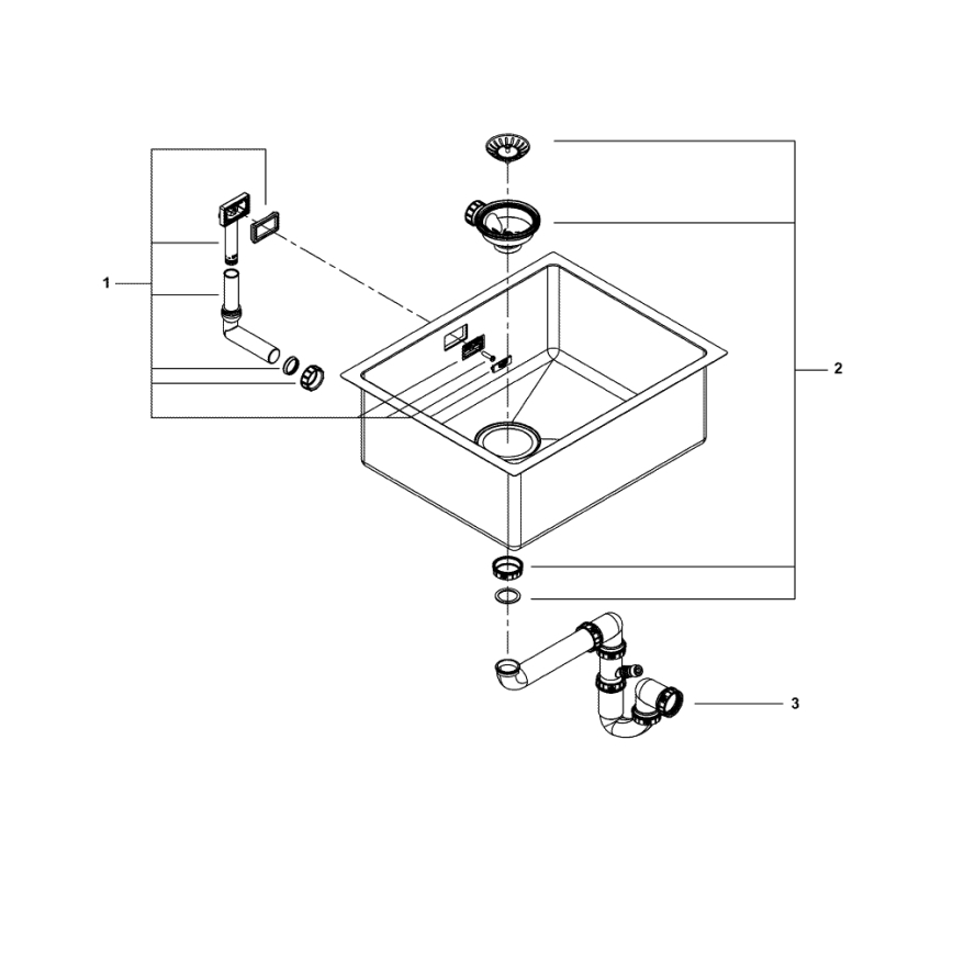 GROHE 31574SD1 - Köksdiskho K700U 550 x 450 mm i rostfritt stål