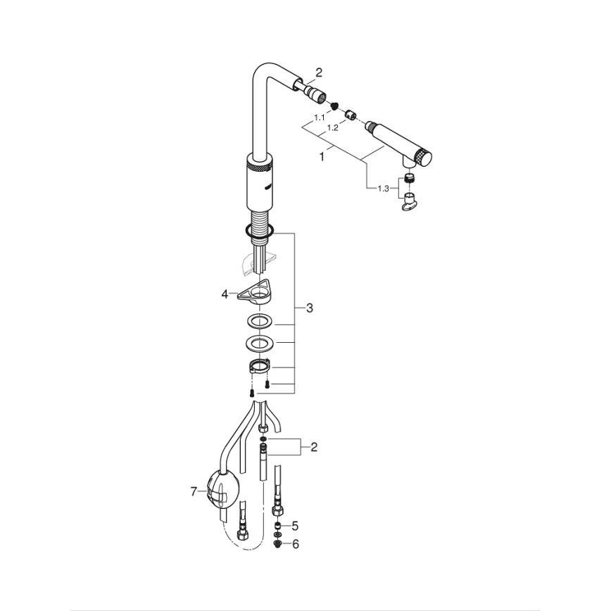 GROHE 31613DC0 - Köksblandare A SmartControl i rostfritt stål