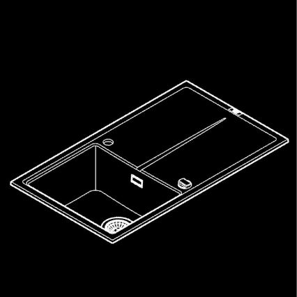 GROHE 31640AP0 - Kompositdiskho K400 860 × 500 mm granit/svart