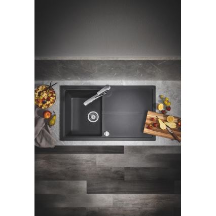 GROHE 31640AP0 - Kompositdiskho K400 860 × 500 mm granit/svart
