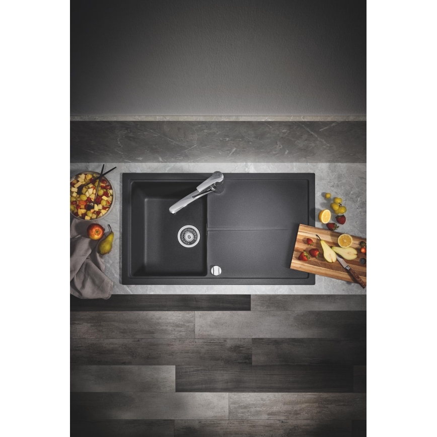 GROHE 31640AP0 - Kompositdiskho K400 860 × 500 mm granit/svart
