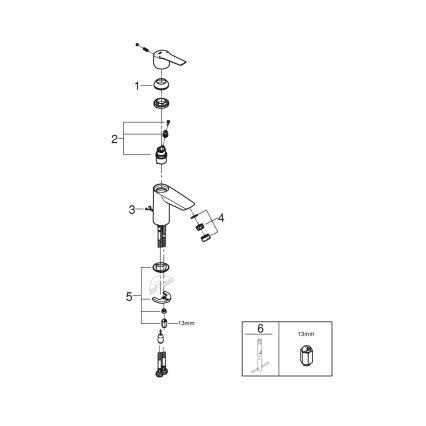 GROHE 32277002 - Tvättställsblandare START, storlek S, polerad krom