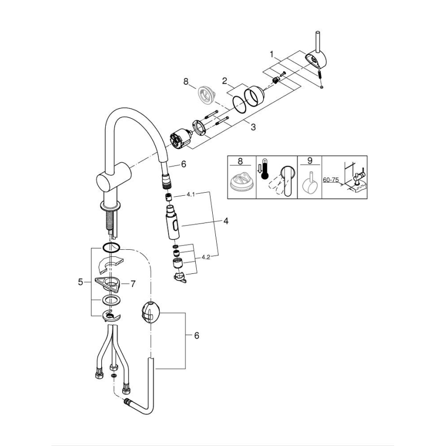 GROHE 32321DC2 - Köksblandare A, rostfritt stål