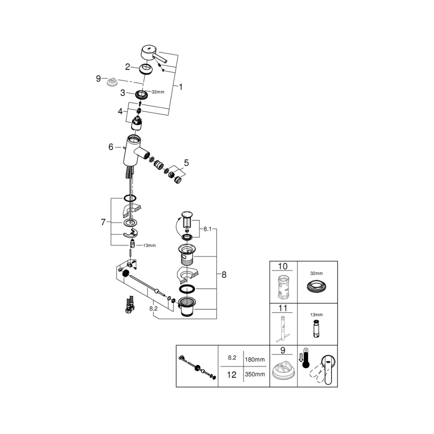 GROHE 32558000 - Bidéblandare FEEL DN 15 polerad krom