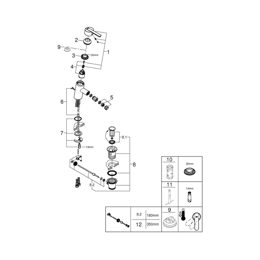 GROHE 32558000 - Bidéblandare FEEL DN 15 polerad krom
