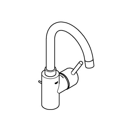 GROHE 32629002 - Tvättställsblandare CONCETTO, storlek L, blank krom