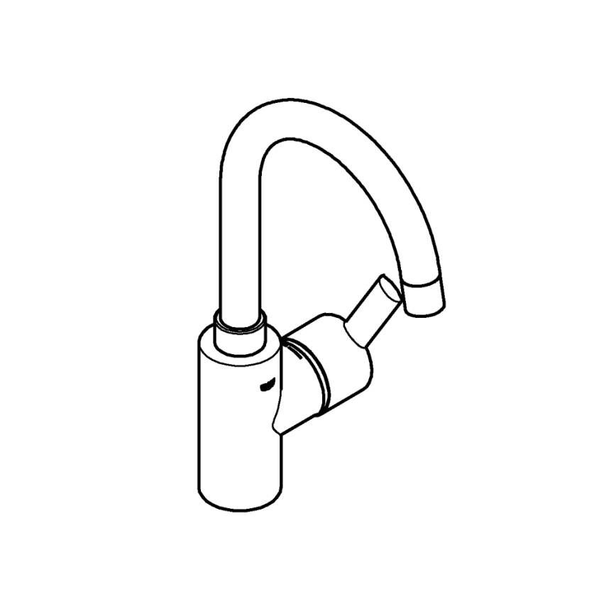 GROHE 32723001 - Tvättställsblandare FEEL, storlek L, polerad krom