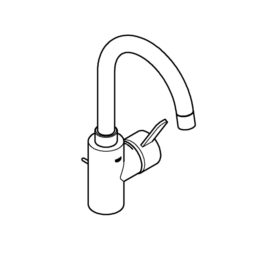 GROHE 32830001 - Tvättställsblandare EUROSMART COSMOPOLITAN, storlek L, krom