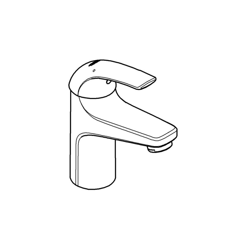 GROHE 32848000 - Tvättställsblandare BAUCURVE i blank krom