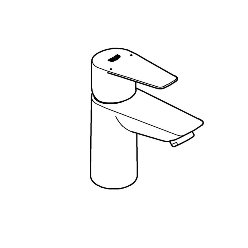 GROHE 32858001 - Tvättställsblandare BAUEDGE 147 mm blank krom