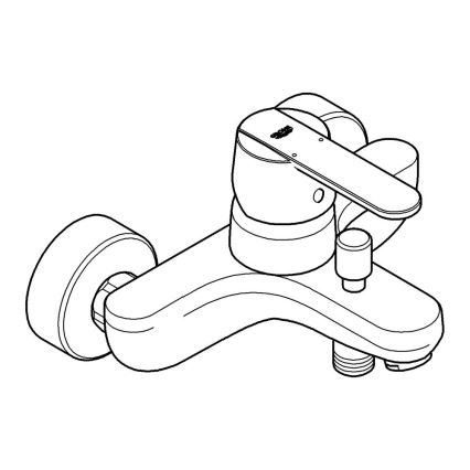 GROHE 32887000 - Badkarsblandare GET DN 15, polerad krom