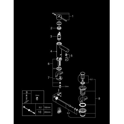 GROHE 32898001 - Tvättställsblandare ESSENCE DN 15 i polerad krom