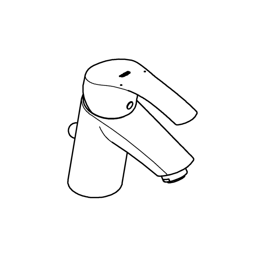 GROHE 33265002 - Tvättställsblandare EUROSMART DN 15, storlek S, blank krom