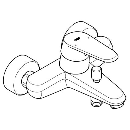 GROHE 33390002 - Badkarsblandare EURODISC COSMOPOLITAN DN 15 blank krom