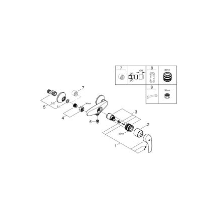 GROHE 33555002 - Duschblandare EUROSMART DN 15 blankkrom