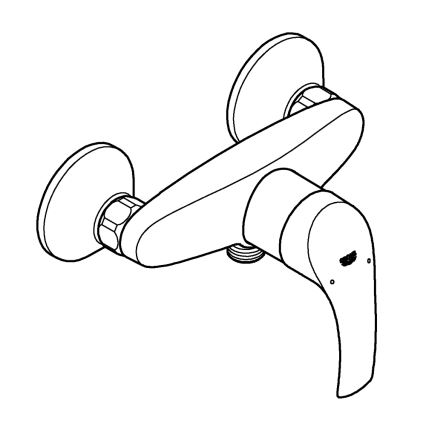 GROHE 33555002 - Duschblandare EUROSMART DN 15 blankkrom