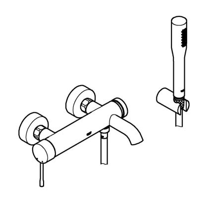 GROHE 33628001 - Badkarsblandare ESSENCE DN 15 polerat krom