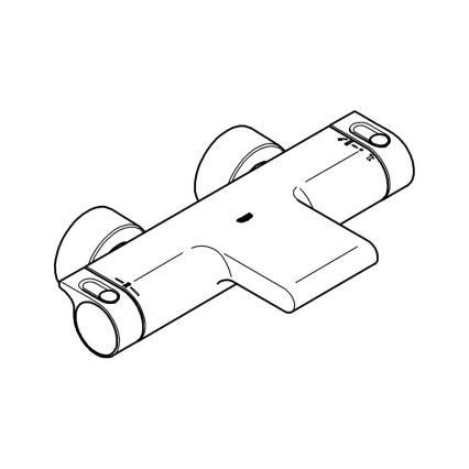 GROHE 34174001 - Termostatisk badkarsblandare GROHTHERM 2000 172 mm blank krom