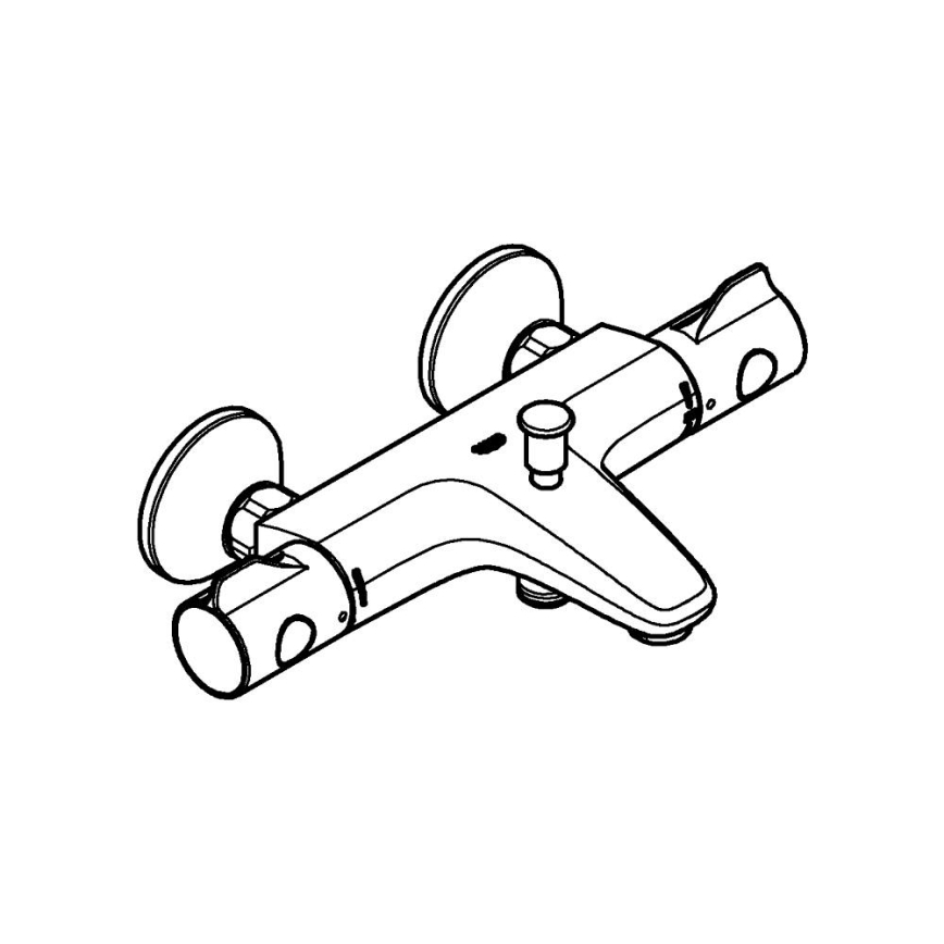 GROHE 34567000 - Termostatstyrd badkarsblandare GROHTHERM 800 DN 15 i blank krom