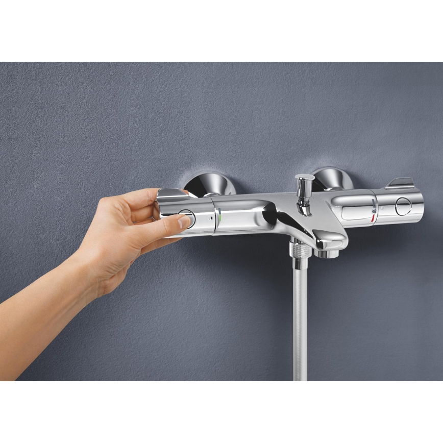 GROHE 34567000 - Termostatstyrd badkarsblandare GROHTHERM 800 DN 15 i blank krom