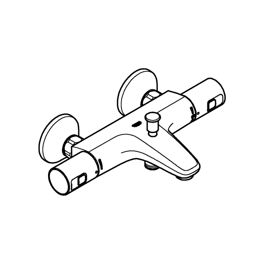 GROHE 345982430 - Termostatisk badkarsblandare PRECISION START 168 mm svart