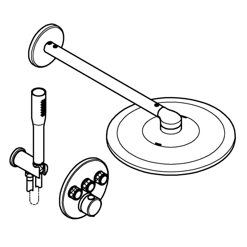 GROHE 34874000 - Duschsystem PRECISION SMARTCONTROL 310 mm blank krom