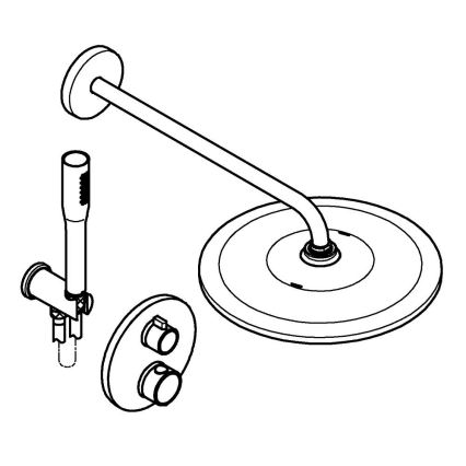 GROHE 34880000 - Infälld statisk duschblandare GROHTHERM SMARTCONTROL krom