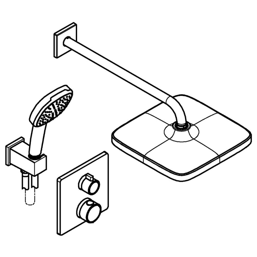 GROHE 34882000 - Duschsystem PRECISION VITALIO COMFORT 250 polerad krom