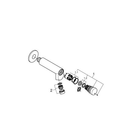 GROHE 36266000 - Självstängande väggventil EUROECO COSMOPOLITAN T DN 15 krom