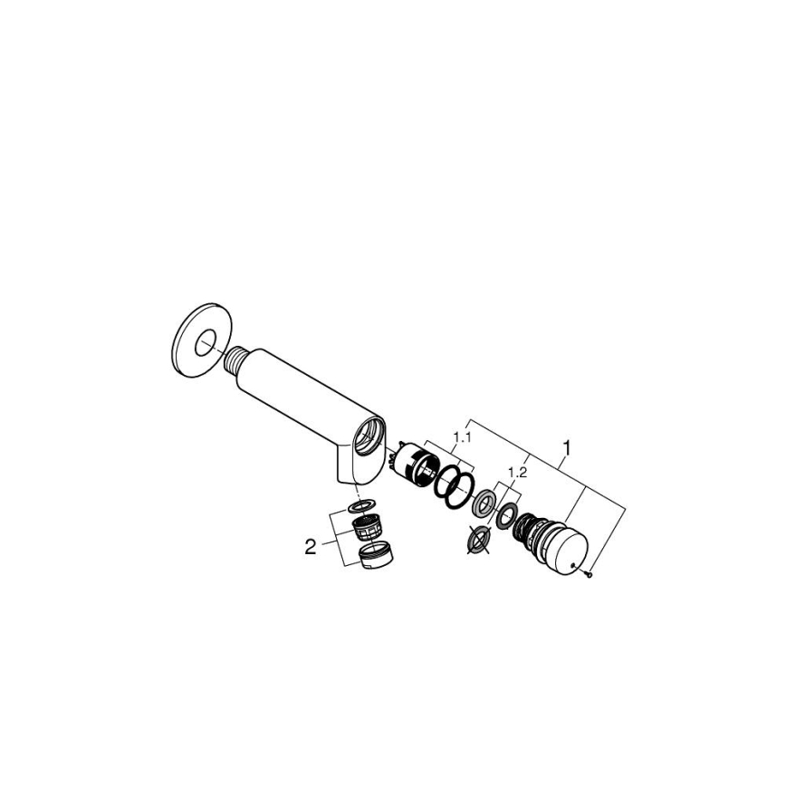 GROHE 36266000 - Självstängande väggventil EUROECO COSMOPOLITAN T DN 15 krom