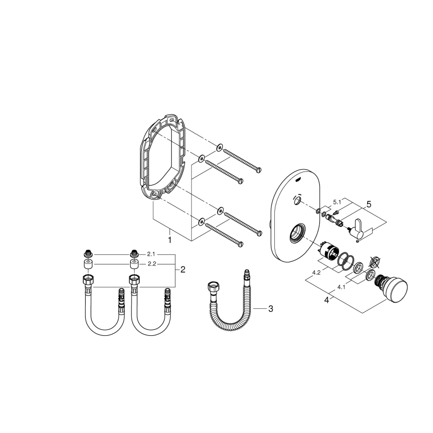 GROHE 36321000 - Självstängande duschblandare EUROSMART COSMOPOLITAN T krom