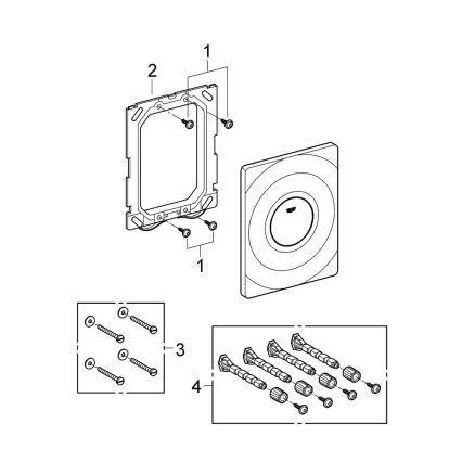 GROHE 37063SH0 - Spolknapp SURF 156 × 197 mm vit