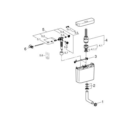 GROHE 37791SH0 - Spolcistern PS, vit