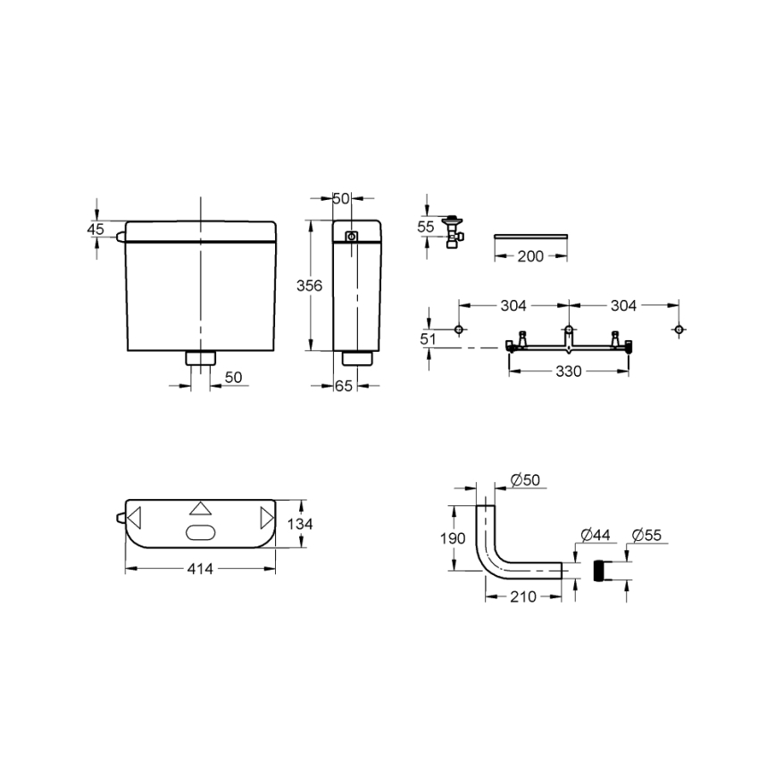 GROHE 37791SH0 - Spolcistern PS, vit