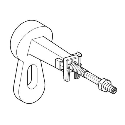 GROHE 3855800M - Vägganslutning RAPID SL 130-230 mm blank krom