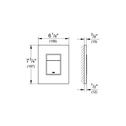 GROHE 38732DL0 - Spolplatta SKATE COSMOPOLITAN 156 × 197 mm kopparfärgad