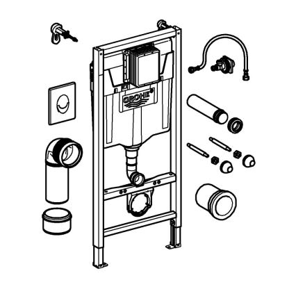 GROHE 38839000 - 3-i-1 WC-set RAPID SL 1,13 m vit