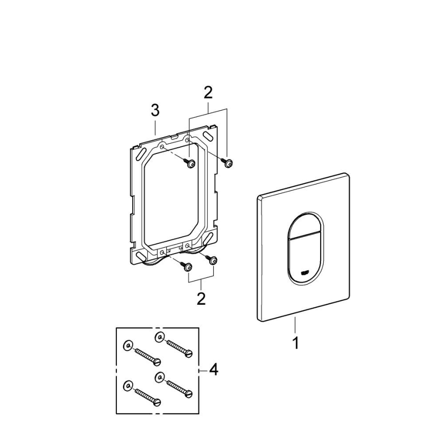 GROHE 38844000 - Spolplatta ARENA COSMOPOLITAN 156 × 197 mm krom