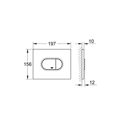 GROHE 38858SH0 - Spolningsknapp ARENA COSMOPOLITAN 156 × 197 mm vit