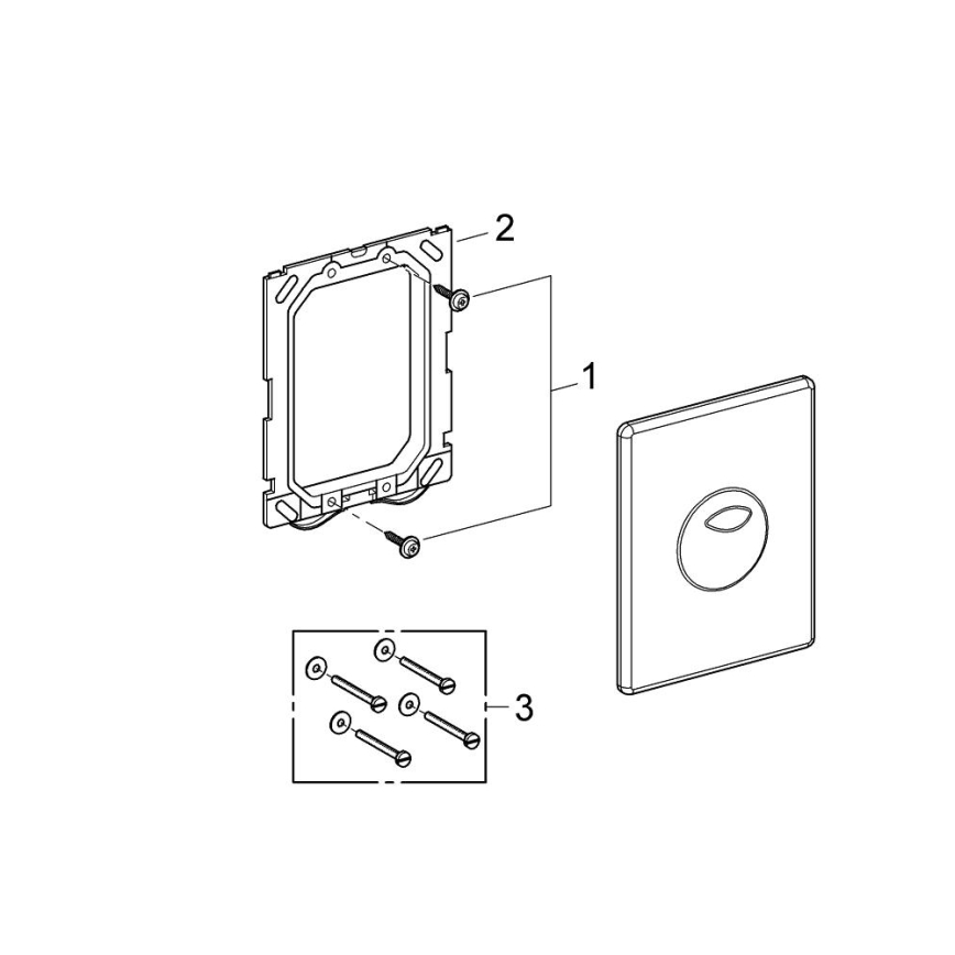GROHE 38862SH0 - Spolplatta SKATE 156 × 197 mm vit