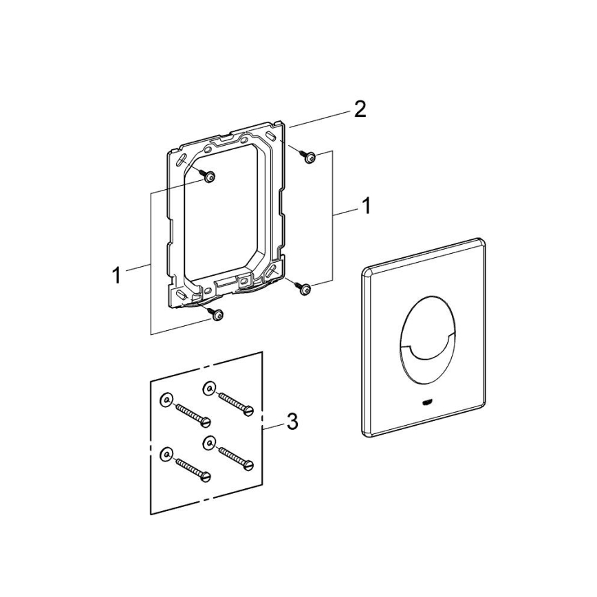 GROHE 38964KV0 - Spolplatta START 156 × 197 mm, svart
