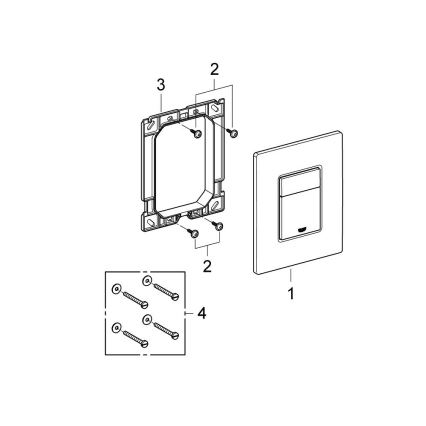 GROHE 389662430 - Spolplatta EVEN 156 × 197 mm svart