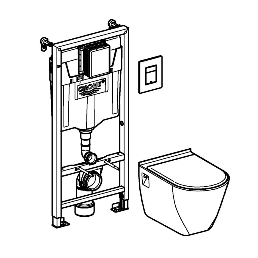 GROHE 39186000 - Inbyggnadsset SOLIDO 1,13 m vit