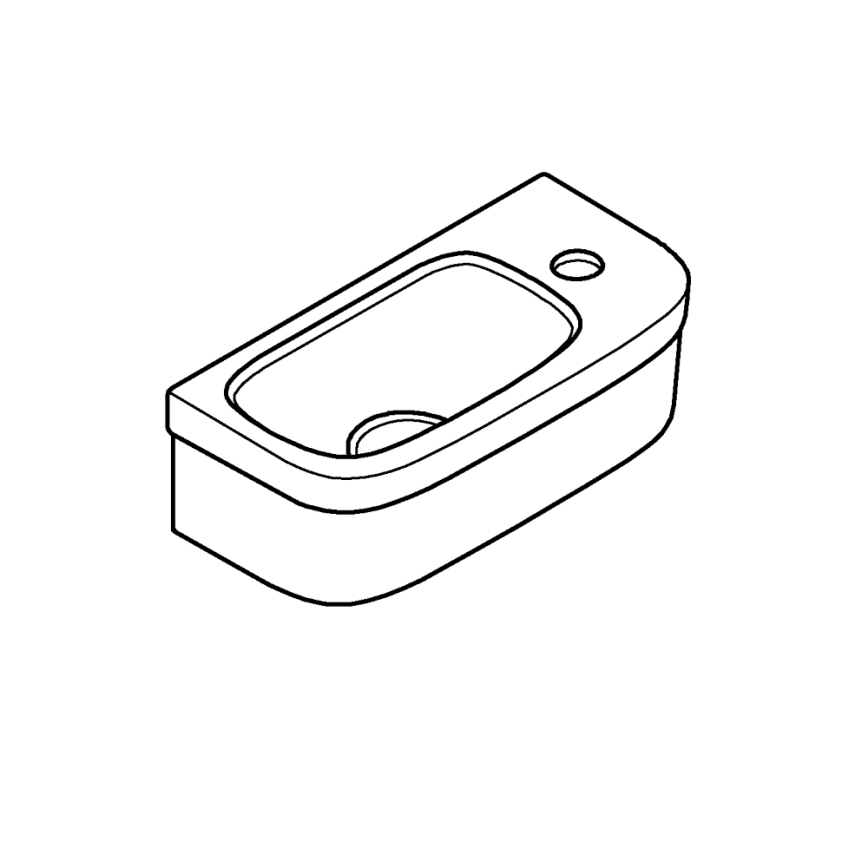 GROHE 39327000 - Tvättställ BAU CERAMIC 370 × 180 mm keramik/vit