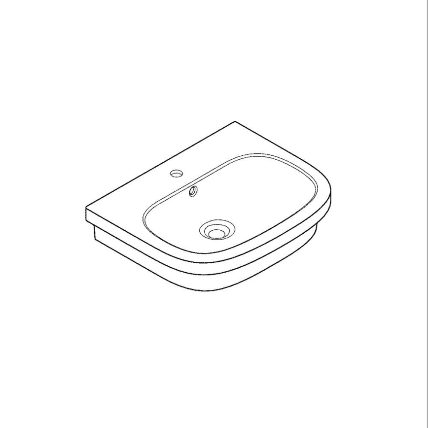 GROHE 39337000 - Påliggande tvättställ EURO CERAMIC 600 × 480 mm keramik/vit