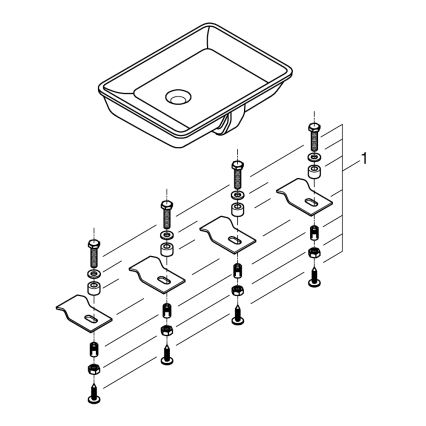 GROHE 3948000H - Tvättställ CUBE CERAMIC 492 × 370 mm keramik/vit