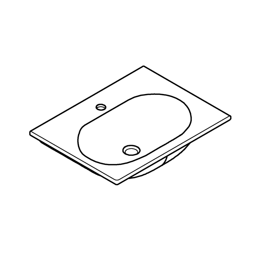 GROHE 3956800H - Tvättställ ESSENCE 600 × 460 mm keramik/vit